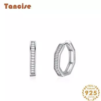 Танциз стерлингового серебра 925 пробы циркон серьги серьги-капли для женщин подарки на свадьбу серебряный