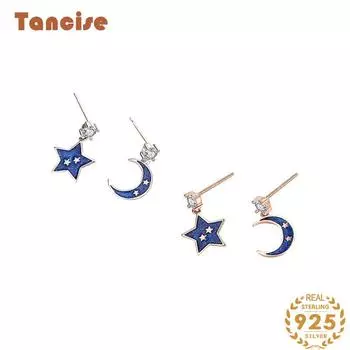 Танциз стерлингового серебра 925 пробы циркон серьги серьги-капли для женщин подарки на свадьбу серебряный