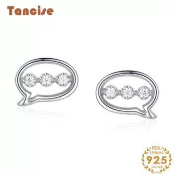 Танциз стерлингового серебра 925 пробы циркон серьги серьги-капли для женщин подарки на свадьбу серебряный