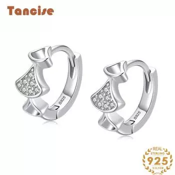 Танциз стерлингового серебра 925 пробы циркон серьги серьги-капли для женщин подарки на свадьбу серебряный