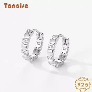 Танциз стерлингового серебра 925 пробы циркон серьги серьги-капли для женщин подарки на свадьбу серебряный