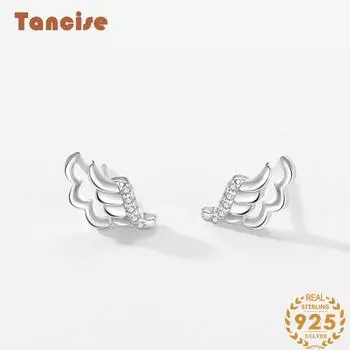 Танциз стерлингового серебра 925 пробы циркон серьги серьги-капли для женщин подарки на свадьбу серебряный