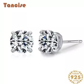 Танциз стерлингового серебра 925 пробы циркон серьги серьги-капли для женщин подарки на свадьбу серебряный