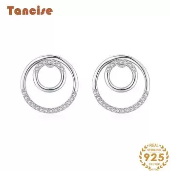 Танциз стерлингового серебра 925 пробы циркон серьги серьги-капли для женщин подарки на свадьбу серебряный