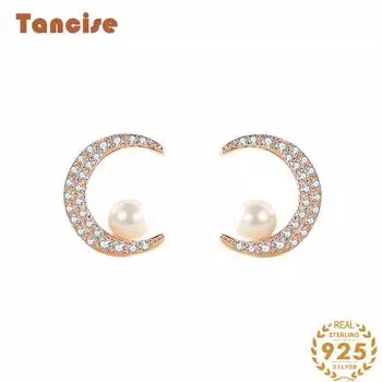 Танциз стерлингового серебра 925 пробы циркон серьги серьги-капли для женщин подарки на свадьбу серебряный