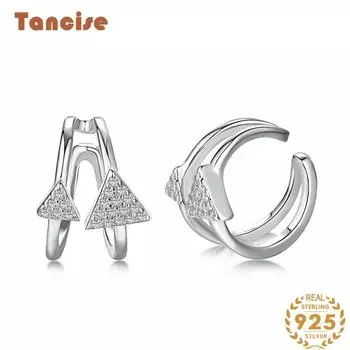 Танциз стерлингового серебра 925 пробы циркон серьги серьги-капли для женщин подарки на свадьбу серебряный