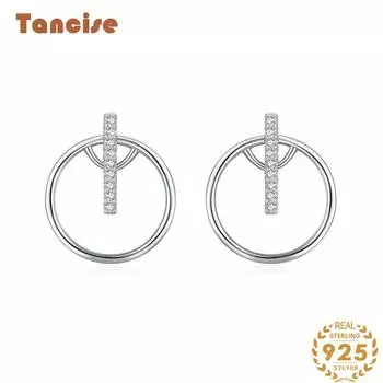Танциз стерлингового серебра 925 пробы циркон серьги серьги-капли для женщин подарки на свадьбу серебряный