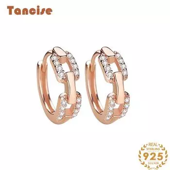 Танциз стерлингового серебра 925 пробы циркон серьги серьги-капли для женщин подарки на свадьбу серебряный