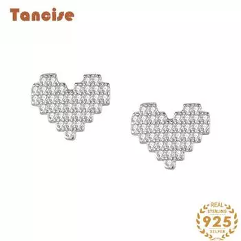 Танциз стерлингового серебра 925 пробы циркон серьги серьги-капли для женщин подарки на свадьбу серебряный