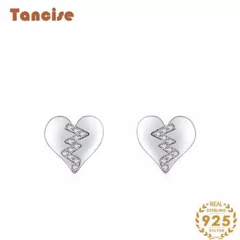 Танциз стерлингового серебра 925 пробы циркон серьги серьги-капли для женщин подарки на свадьбу серебряный