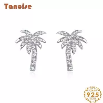 Танциз стерлингового серебра 925 пробы циркон серьги серьги-капли для женщин подарки на свадьбу серебряный