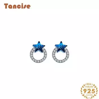 Танциз стерлингового серебра 925 пробы циркон серьги серьги-капли для женщин подарки на свадьбу серебряный