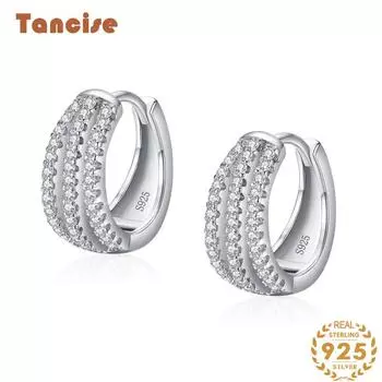 Танциз стерлингового серебра 925 пробы циркон серьги серьги-капли для женщин подарки на свадьбу серебряный