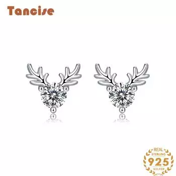 Танциз стерлингового серебра 925 пробы муассанит циркон серьги серьги-капли для женщин подарки на свадьбу серебряный
