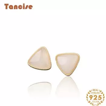 Танциз стерлингового серебра 925 пробы нефритовый циркон серьги серьги-капли для женщин подарки на свадьбу