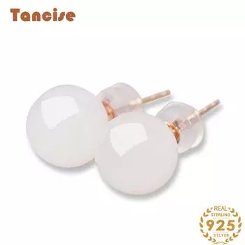 Танциз стерлингового серебра 925 пробы нефритовый циркон серьги серьги-капли для женщин подарки на свадьбу