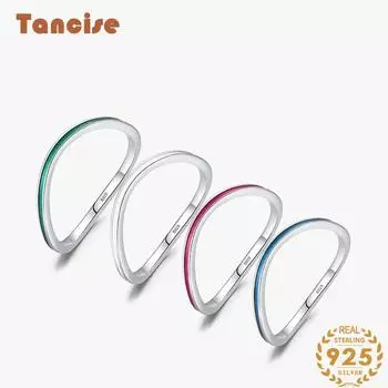 Танцизное классическое кольцо из стерлингового серебра 925 пробы, женские ювелирные изделия, свадебное обещание, подарок для вечеринки 5 белый