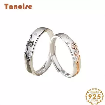 Танцизное классическое кольцо из стерлингового серебра 925 пробы с цирконом, женские ювелирные изделия, свадебное обещание, подарок для вечеринки