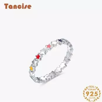 Танцизное классическое кольцо из стерлингового серебра 925 пробы, женские ювелирные изделия, свадебное обещание, подарок для вечеринки 5 серебряный