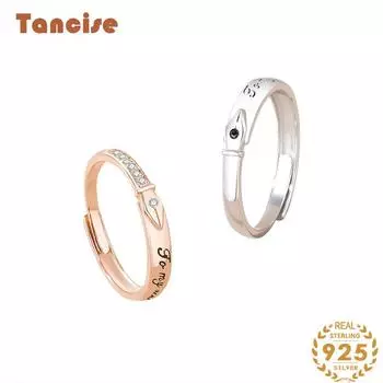 Танцизное классическое кольцо из стерлингового серебра 925 пробы с цирконом, женские ювелирные изделия, свадебное обещание, подарок для вечеринки