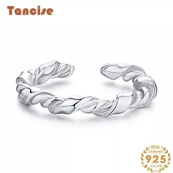 Танцизное классическое кольцо из стерлингового серебра 925 пробы, женские ювелирные изделия, свадебное обещание, подарок для вечеринки Open золотой