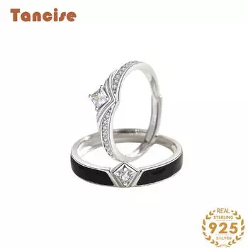 Танцизное классическое кольцо из стерлингового серебра 925 пробы с цирконом, женские ювелирные изделия, свадебное обещание, подарок для вечеринки