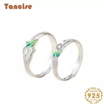 Танцизное классическое кольцо из стерлингового серебра 925 пробы с цирконом, женские ювелирные изделия, свадебное обещание, подарок для вечеринки MEN серебряный