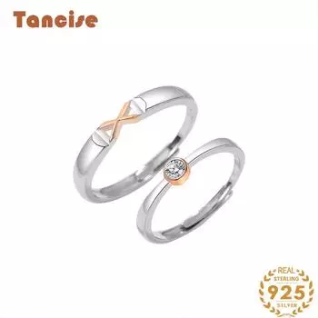 Танцизное классическое кольцо из стерлингового серебра 925 пробы с цирконом, женские ювелирные изделия, свадебное обещание, подарок для вечеринки