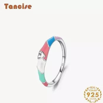 Танцизное классическое кольцо из стерлингового серебра 925 пробы, женские ювелирные изделия, свадебное обещание, подарок для вечеринки 5 серебряный