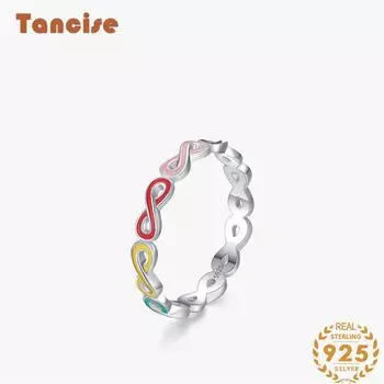 Танцизное классическое кольцо из стерлингового серебра 925 пробы, женские ювелирные изделия, свадебное обещание, подарок для вечеринки 5 серебряный