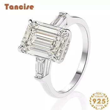 Танцизное классическое кольцо из стерлингового серебра 925 пробы с цирконом, женские ювелирные изделия, свадебное обещание, подарок для вечеринки 5