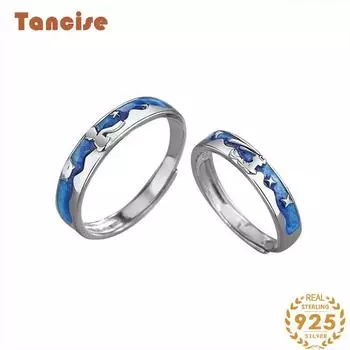 Танцизное классическое кольцо из стерлингового серебра 925 пробы с цирконом, женские ювелирные изделия, свадебное обещание, подарок для вечеринки