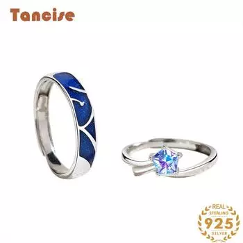 Танцизное классическое кольцо из стерлингового серебра 925 пробы с цирконом, женские ювелирные изделия, свадебное обещание, подарок для вечеринки