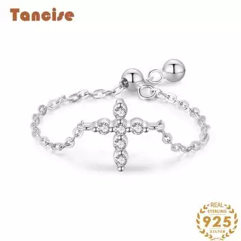 Танцизное классическое серебро 925 пробы с цирконом, модное геометрическое кольцо, женские ювелирные изделия, свадебное обещание, вечерние подарок