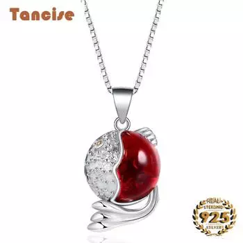 Танцизное модное ожерелье из стерлингового серебра 925 пробы с подвеской для женщин, ювелирные изделия для свадебной вечеринки и вечеринки