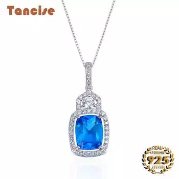 Танцизное модное серебряное ожерелье с подвеской для женщин, свадебные украшения для помолвки и вечеринки