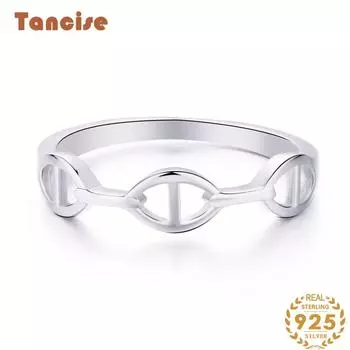 Танцизное женское классическое кольцо из стерлингового серебра 925 пробы с цирконом, женские ювелирные изделия, свадебное обещание, подарок для вечеринки 6 серебряный