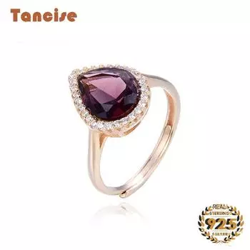 Танцизное женское классическое кольцо из стерлингового серебра 925 пробы с цирконом, женские ювелирные изделия, свадебное обещание, подарок для вечеринки Resizable