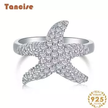 Танцизное женское классическое кольцо из стерлингового серебра 925 пробы с цирконом, женские ювелирные изделия, свадебное обещание, подарок для вечеринки 5 серебряный