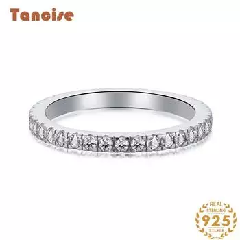 Танцизное женское классическое кольцо из стерлингового серебра 925 пробы с цирконом, женские ювелирные изделия, свадебное обещание, подарок для вечеринки 5 серебряный