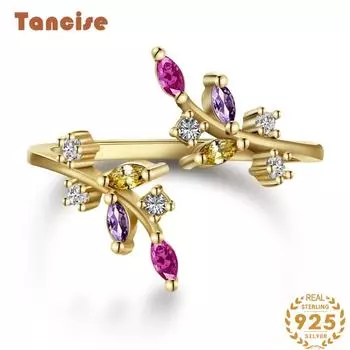 Танцизное женское классическое кольцо из стерлингового серебра 925 пробы с цирконом, женские ювелирные изделия, свадебное обещание, подарок для вечеринки open золотой