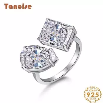 Танцизное женское классическое кольцо из стерлингового серебра 925 пробы с цирконом, женские ювелирные изделия, свадебное обещание, подарок для вечеринки серебряный