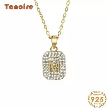 Танцизное женское ожерелье с подвеской в классическом стиле из стерлингового серебра 925 пробы с цирконом, модный подарок серебряный