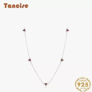 Танцизное женское ожерелье с подвеской в классическом стиле из стерлингового серебра 925 пробы с цирконом, модный подарок серебряный