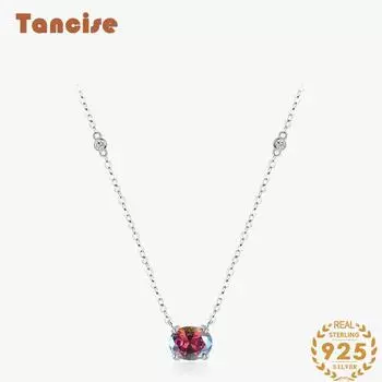 Танцизное женское ожерелье с подвеской в классическом стиле из стерлингового серебра 925 пробы с цирконом, модный подарок серебряный