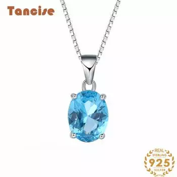 Танцизное женское ожерелье с подвеской в классическом стиле из стерлингового серебра 925 пробы с цирконом, модный подарок