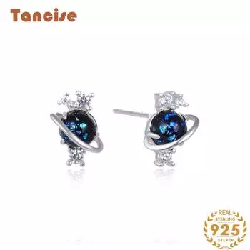 Танцизные женские серьги из стерлингового серебра 925 пробы с цирконом в подарок