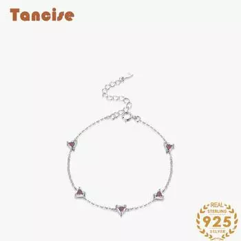 Танцизный циркониевый браслет, ювелирные изделия, геометрические бусины, браслеты-цепочки, модный тонкий свадебный подарок для подруги, женщин серебряный