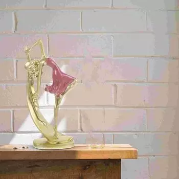 Танцующая девушка Украшение стола Офис Балерина Скульптура Смола Леди Статуэтка Поделки Поделки Статуэтки Украшения Женщина 20X8CM