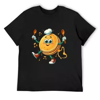 Танцующая еда: Танцующие блины Футболка Графика Для Мальчика Одежда Для Мужчин S белый